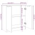 Aparadores 2 uds madera contrachapada blanco brillo 60x30x70