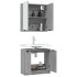 Set de muebles de baño 2 pzas madera de ingeniería gris
