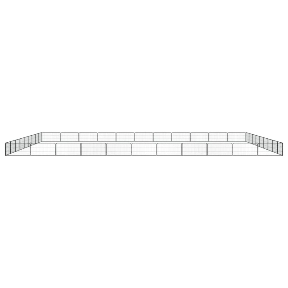 Jaula perros 40 paneles acero recubierto polvo negro 100x50