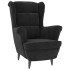 Sillón orejero y taburete de terciopelo