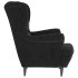 Sillón orejero y taburete de terciopelo