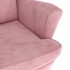 Sillón orejero y taburete de terciopelo