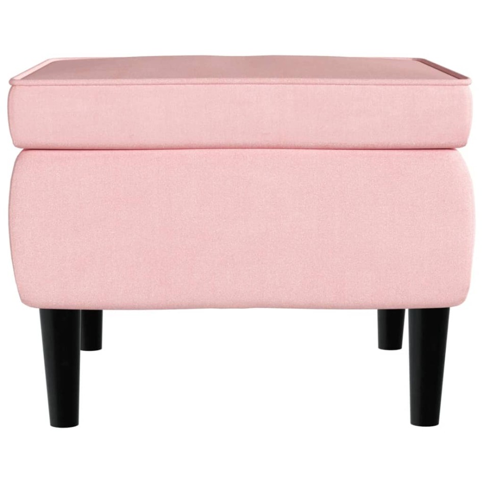 Sillón orejero y taburete de terciopelo