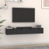 Armarios de pared 2 uds madera contrachapada negro 68x30x20
