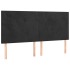 Cabeceros 4 unidades de terciopelo negro 80x5x78/88