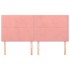 Cabeceros 4 unidades de terciopelo rosa 80x5x78/88