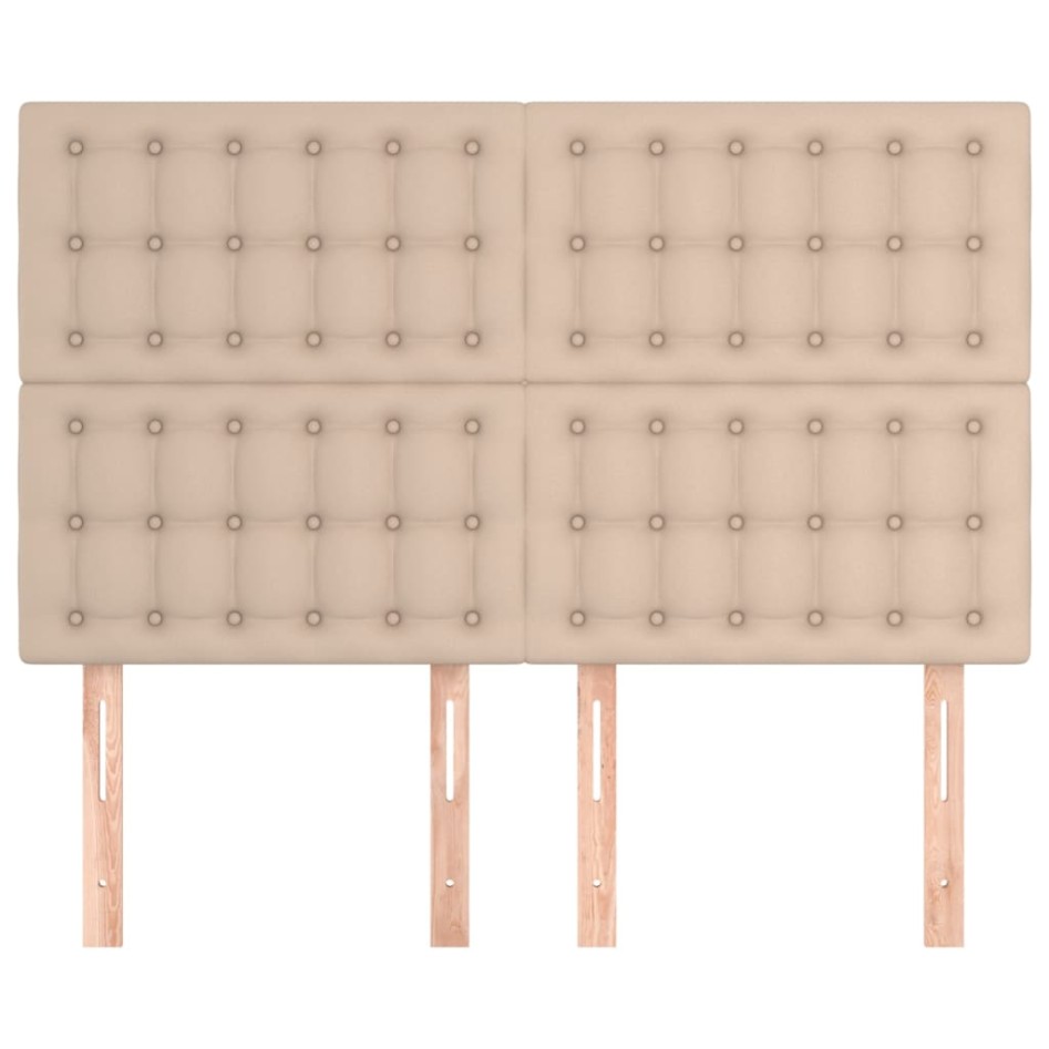 Cabeceros 4 unidades cuero sintético capuchino 72x5x78/88