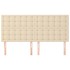 Cabeceros 4 unidades de tela color crema 80x5x78/88