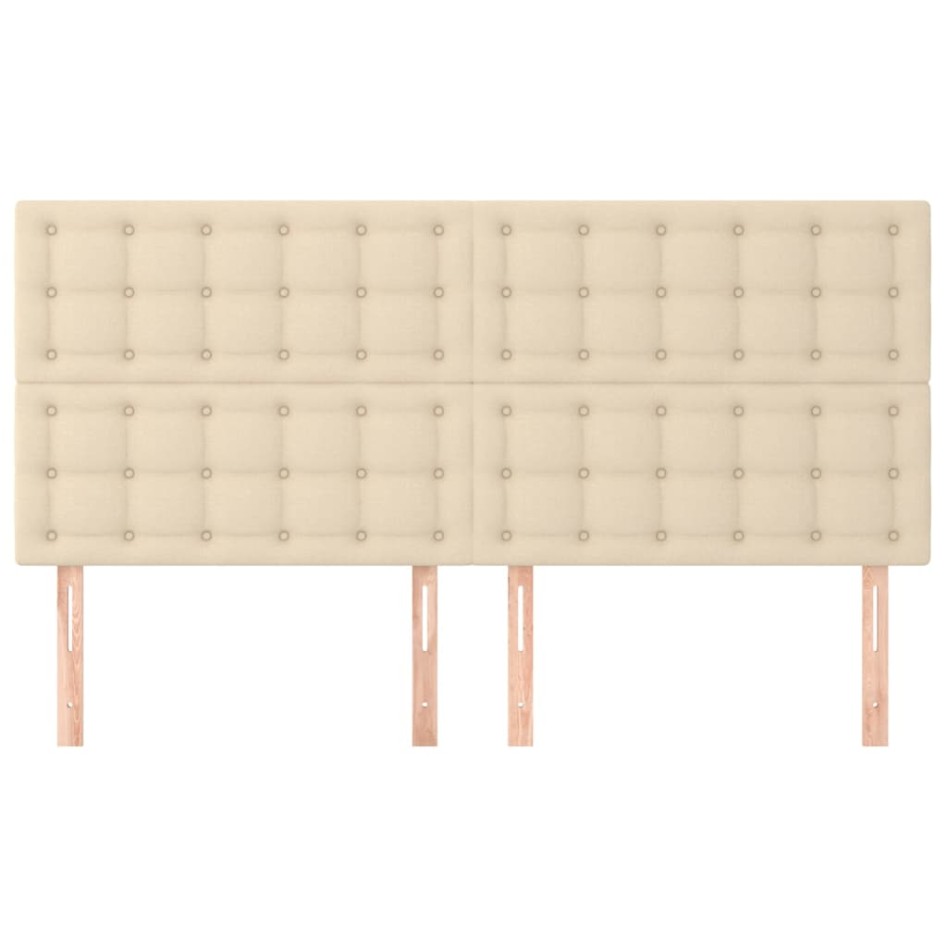 Cabeceros 4 unidades de tela color crema 80x5x78/88