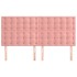 Cabeceros 4 unidades de terciopelo rosa 90x5x78/88