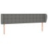 Cabecero de tela gris oscuro 163x23x78/88