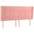 Cabecero con orejas de terciopelo rosa 163x23x118/128