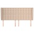 Cabecero con orejas cuero sintético capuchino 163x23x118/128