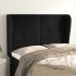 Cabecero con orejas de terciopelo negro 147x23x118/128