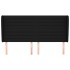 Cabecero con orejas de tela negro 183x23x118/128