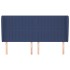 Cabecero con orejas de tela azul 183x23x118/128
