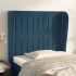 Cabecero con orejas de terciopelo azul oscuro 103x23x118/128