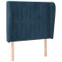Cabecero con orejas de terciopelo azul oscuro 103x23x118/128