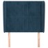 Cabecero con orejas de terciopelo azul oscuro 103x23x118/128