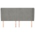 Cabecero con orejas de terciopelo gris claro 183x23x118/128