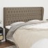 Cabecero con orejas de tela gris taupe 203x23x118/128