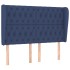 Cabecero con orejas de tela azul 147x23x118/128