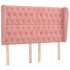 Cabecero con orejas de terciopelo rosa 147x23x118/128