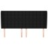 Cabecero con orejas de tela negro 163x23x118/128