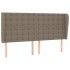 Cabecero con orejas de tela gris taupe 183x23x118/128
