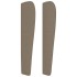 Cabecero con orejas de tela gris taupe 183x23x118/128