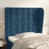 Cabecero con orejas de terciopelo azul oscuro 103x23x118/128