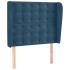 Cabecero con orejas de terciopelo azul oscuro 103x23x118/128