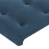 Cabecero con orejas de terciopelo azul oscuro 103x23x118/128
