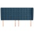 Cabecero con orejas de terciopelo azul oscuro 203x23x118/128