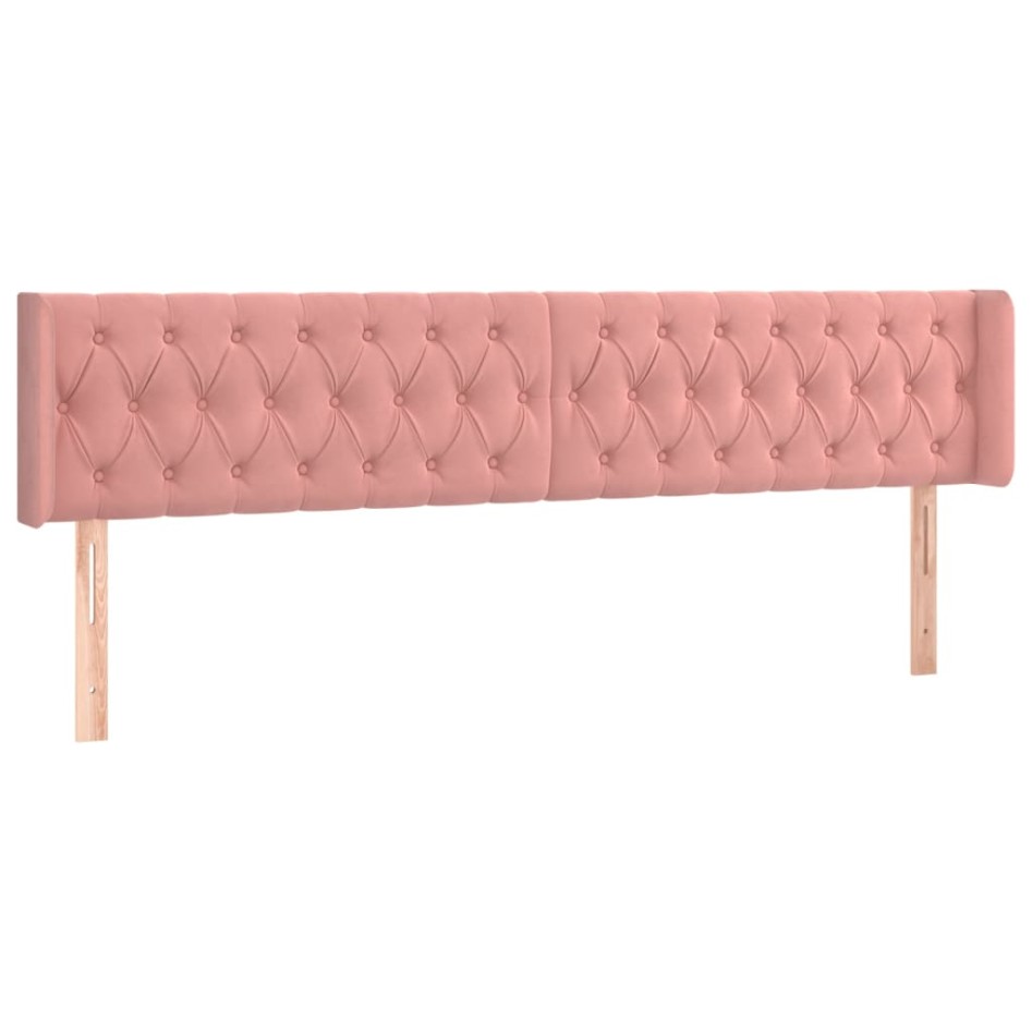 Cabecero de terciopelo rosa 203x16x78/88