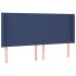 Cabecero con orejas de tela azul 183x16x118/128