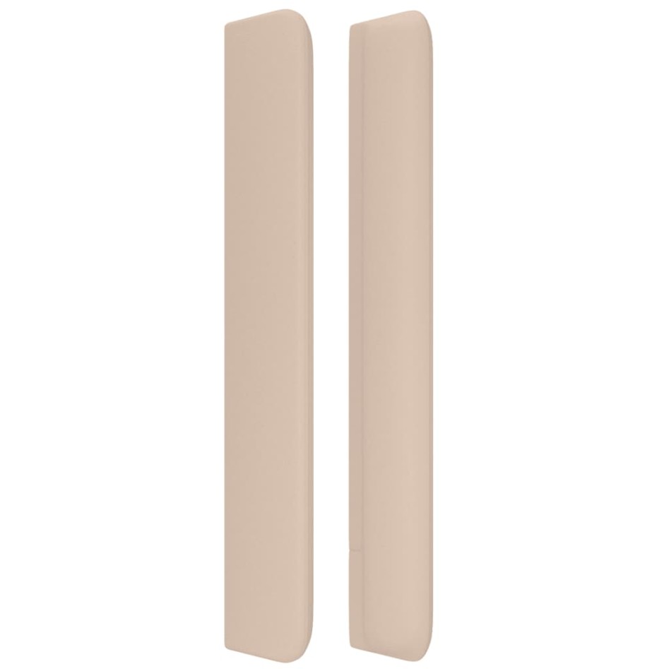 Cabecero con orejas cuero sintético capuchino 203x16x118/128