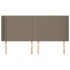 Cabecero con orejas de tela gris taupe 183x16x118/128