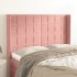Cabecero con orejas de terciopelo rosa 147x16x118/128