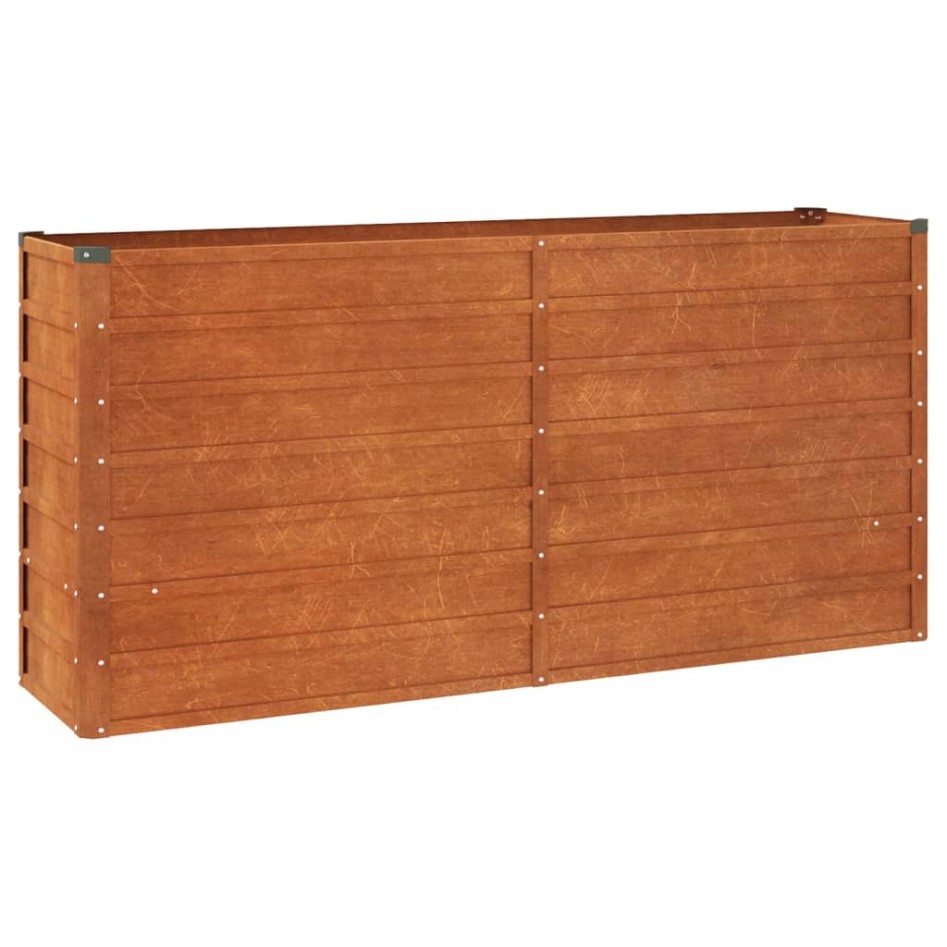 Arriate oxidado de acero corten 160x40x77