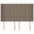 Cabecero con orejas de tela gris taupe 147x16x118/128