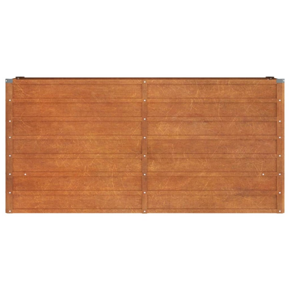 Arriate oxidado de acero corten 160x40x77
