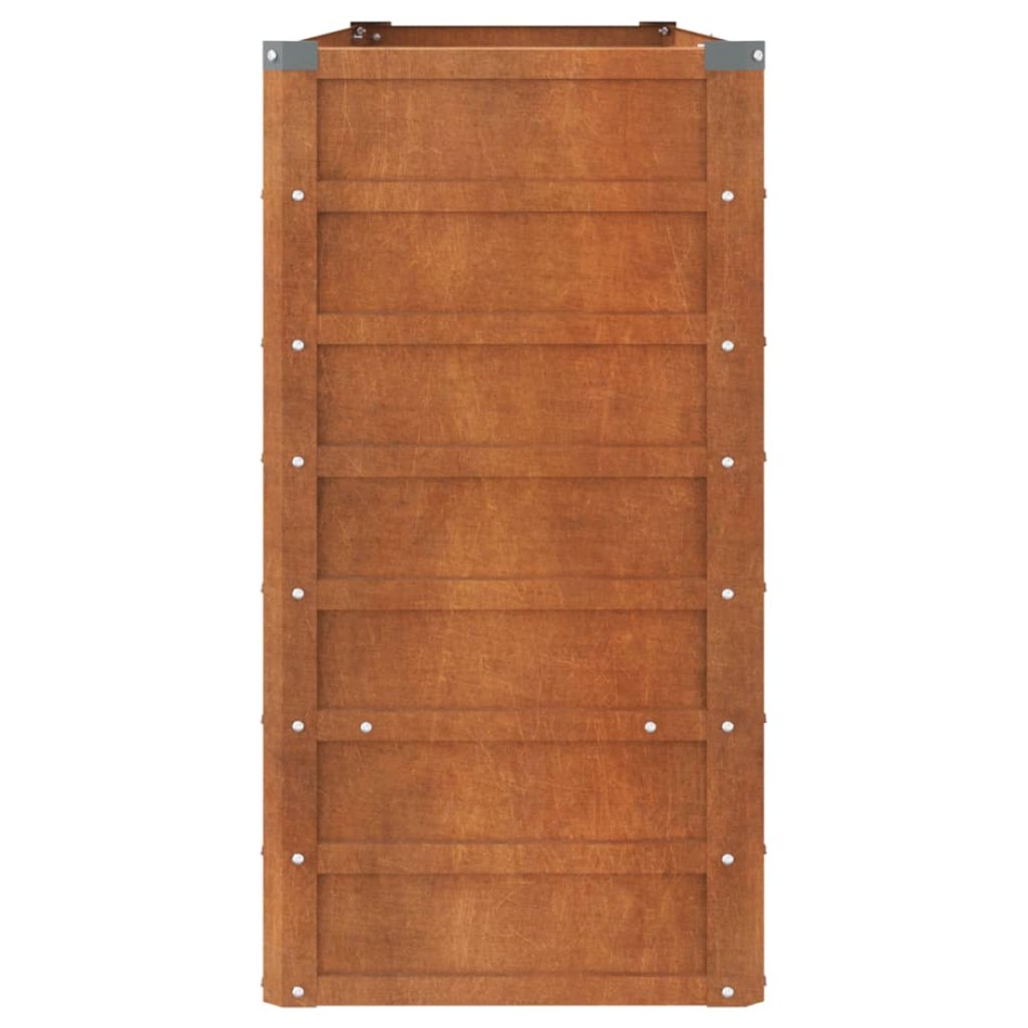 Arriate oxidado de acero corten 160x40x77