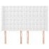 Cabecero con orejas de cuero sintético blanco 147x16x118/128