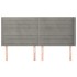 Cabecero con orejas de terciopelo gris claro 163x16x118/128
