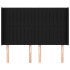 Cabecero con orejas de tela negro 147x16x118/128