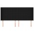 Cabecero con orejas de tela negro 163x16x118/128