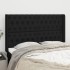 Cabecero con orejas de tela negro 147x16x118/128