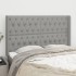 Cabecero con orejas de tela gris claro 147x16x118/128