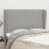 Cabecero con orejas de tela gris claro 147x23x118/128